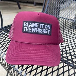 Maroon trucker hat